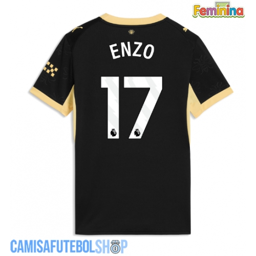 Camisa de time de futebol Manchester City Enzo Fernandez #17 Replicas 2º Equipamento Feminina 2026-27 Manga Curta